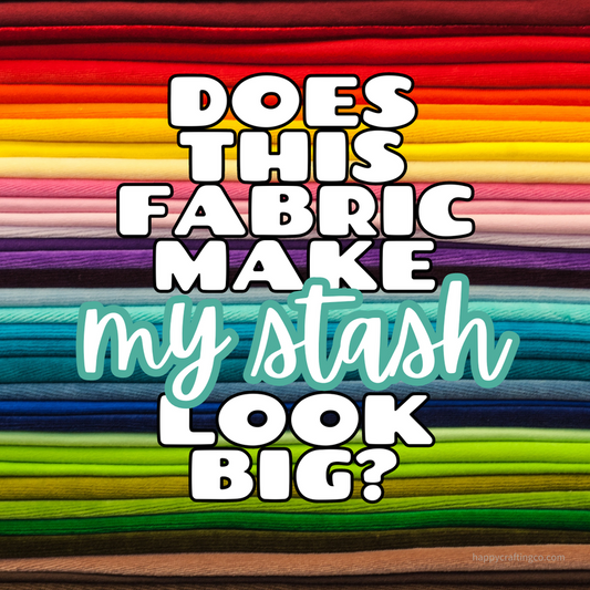 "Does This Fabric Make My Stash Look Big?" Sticker for Quilters and Crafters
