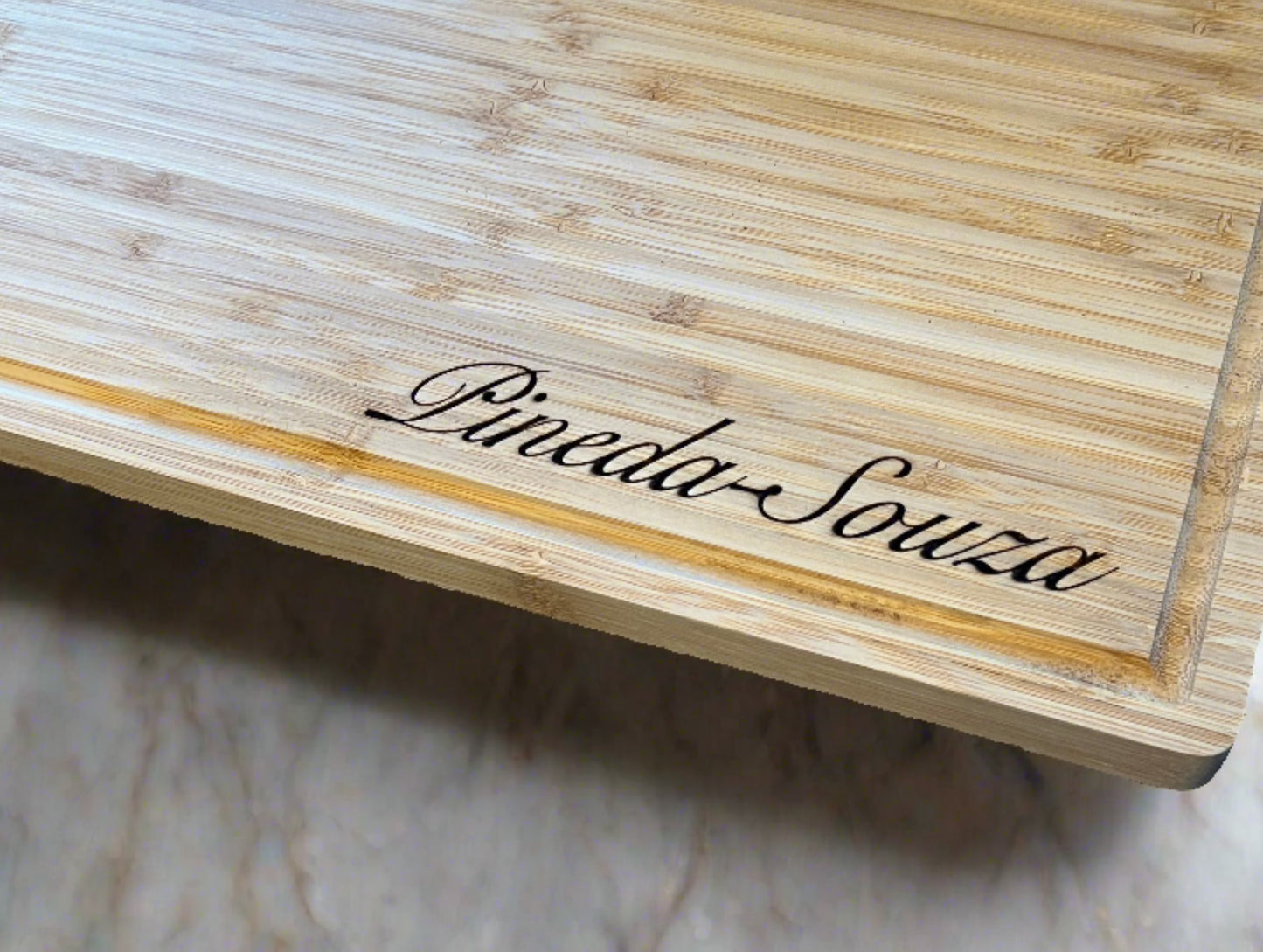 Personalized Charcuterie Board | Custom Family Name Engraving | Bamboo