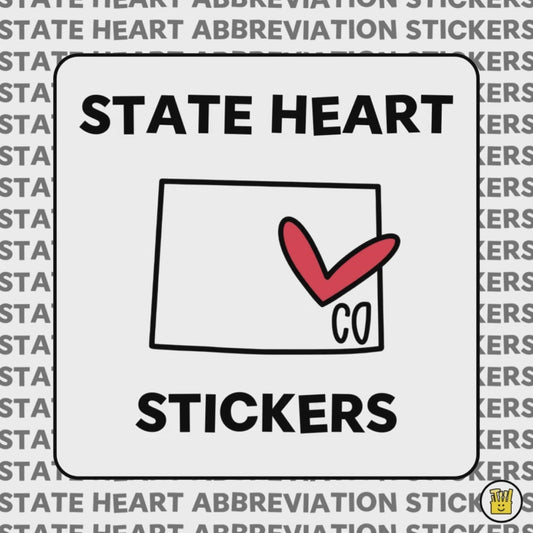 State Heart Stickers